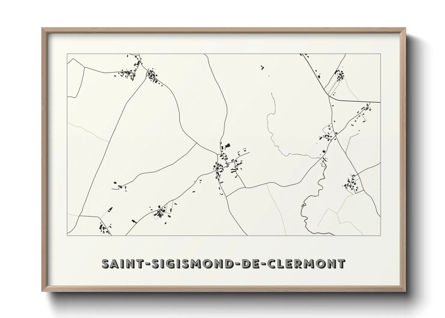 Une affiche de carte sur Saint-Sigismond-de-Clermont