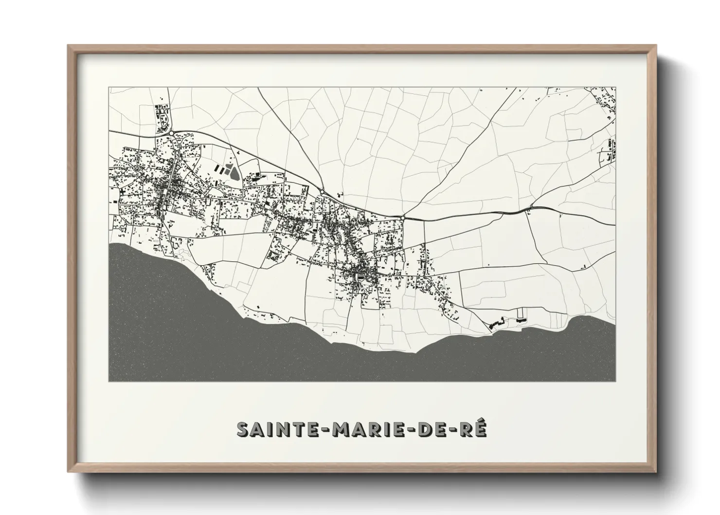 Une affiche de carte sur Sainte-Marie-de-Ré