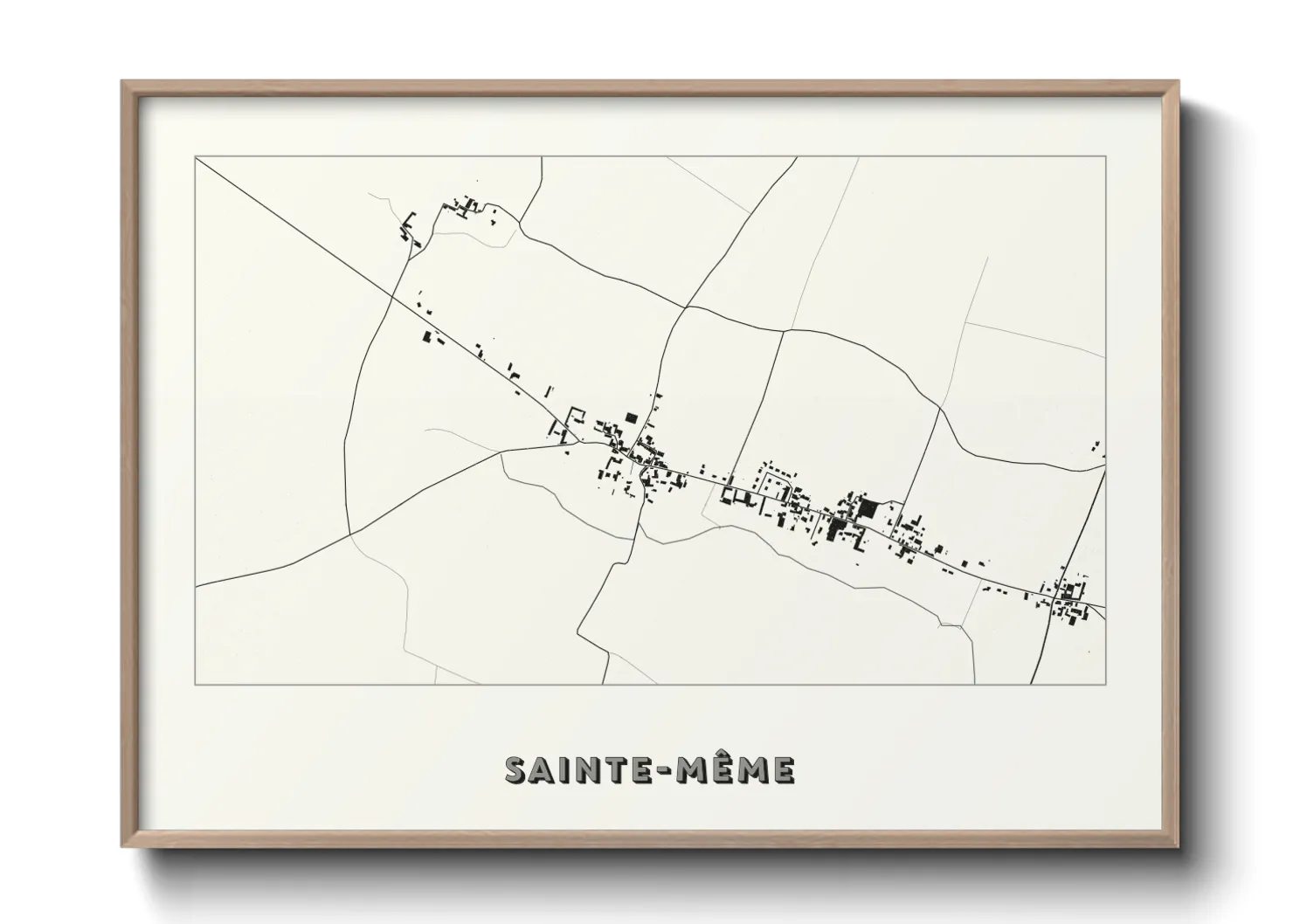 Une affiche de carte sur Sainte-Même