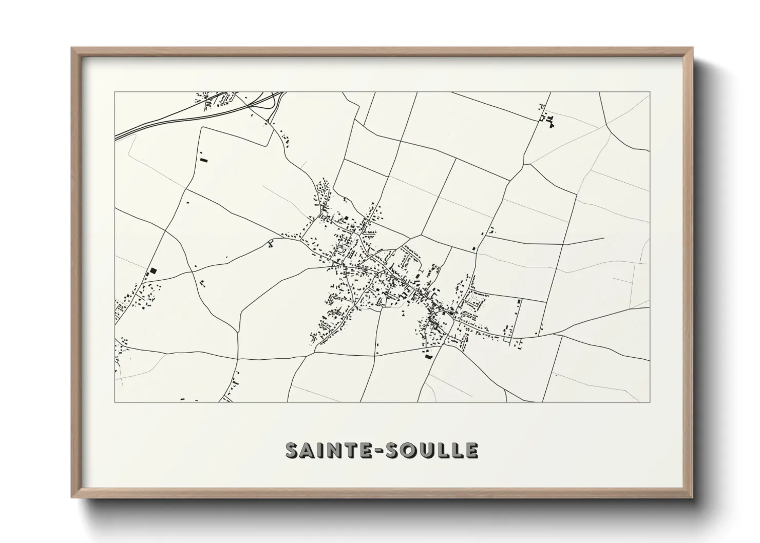 Une affiche de carte sur Sainte-Soulle