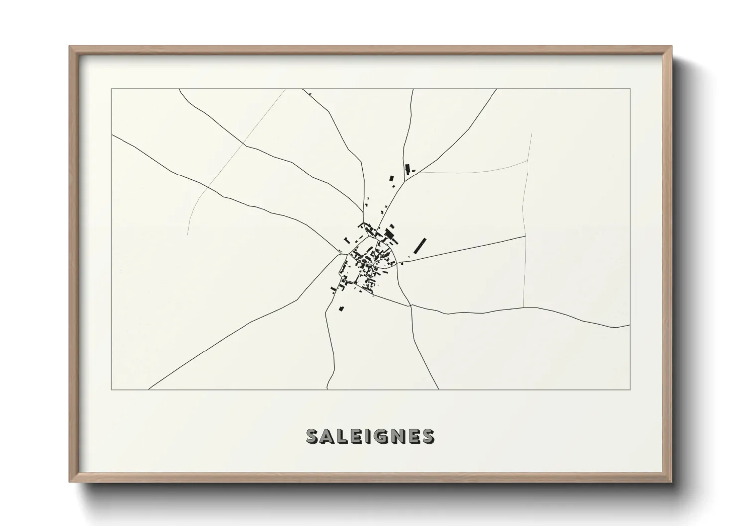 Une affiche de carte sur Saleignes