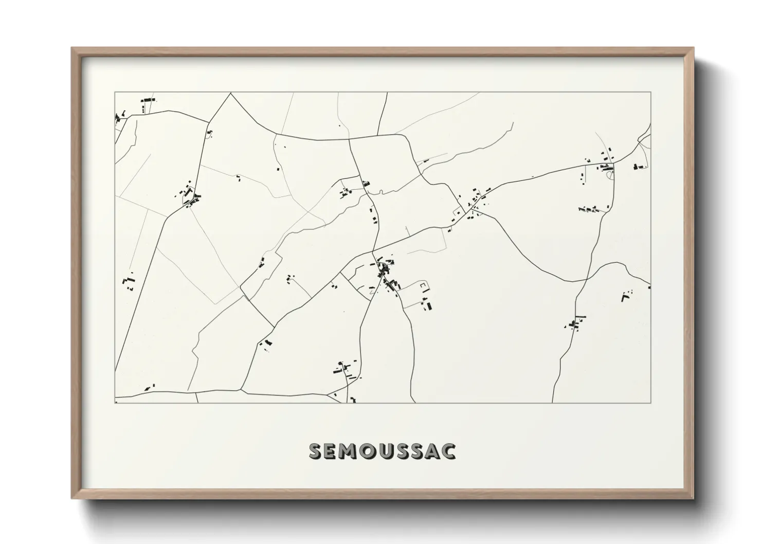 Une affiche de carte sur Semoussac