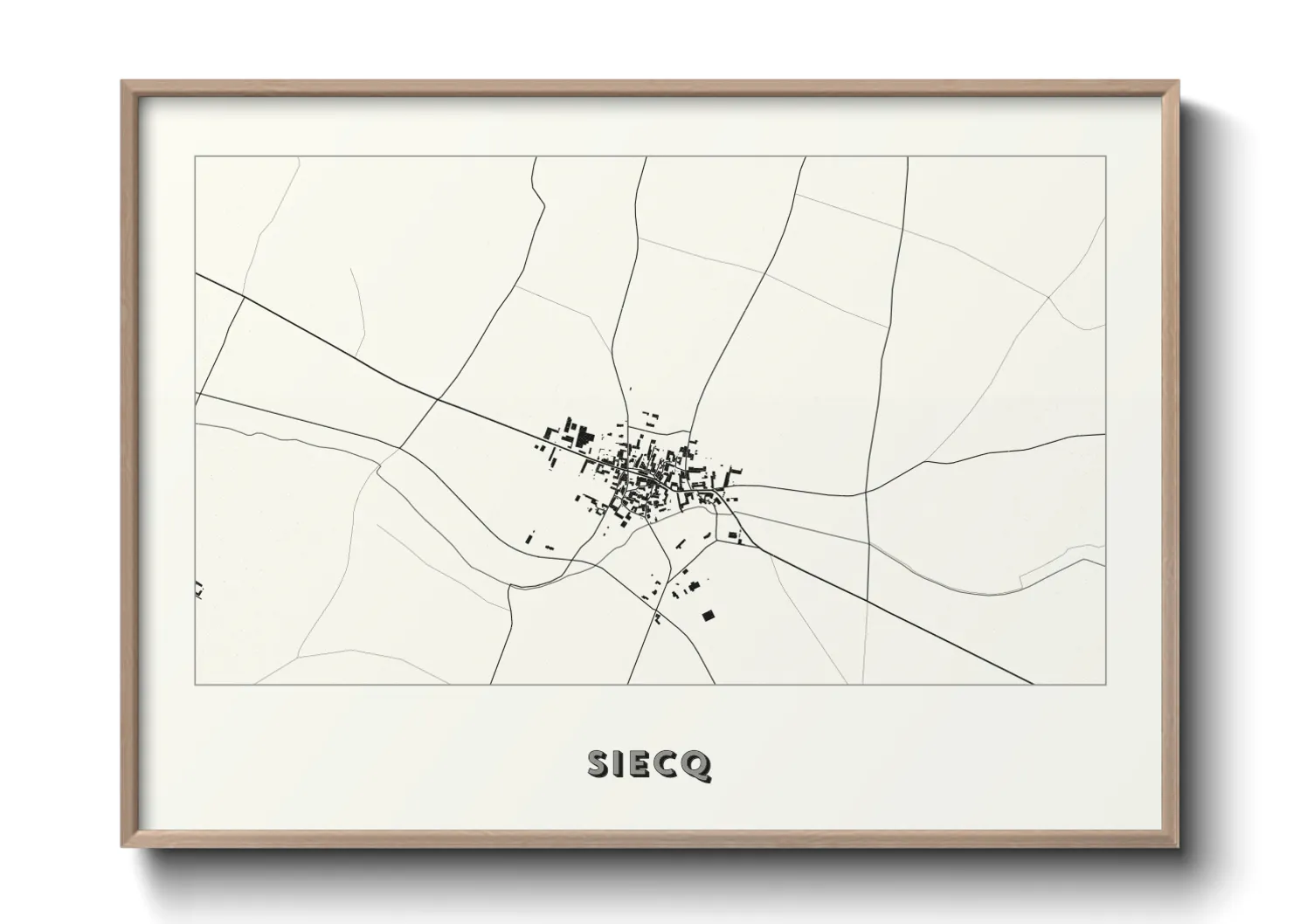 Une affiche de carte sur Siecq