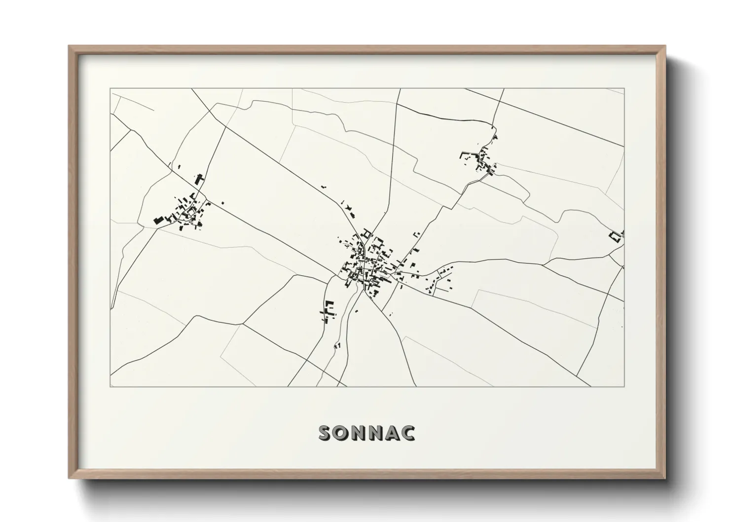 Une affiche de carte sur Sonnac