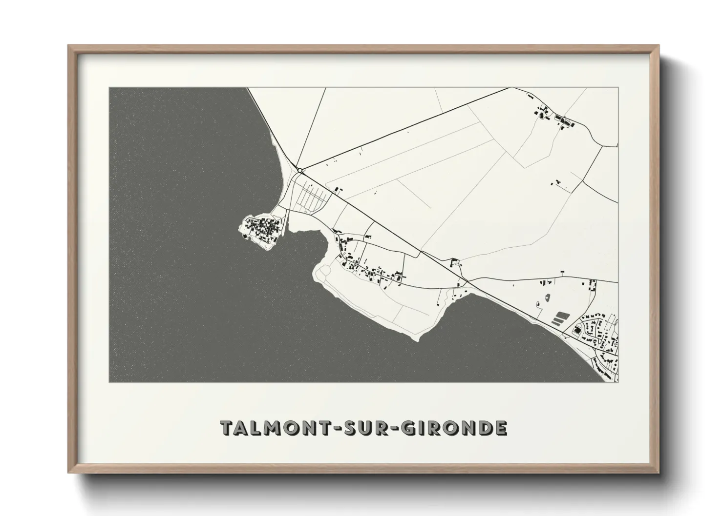 Une affiche de carte sur Talmont-sur-Gironde