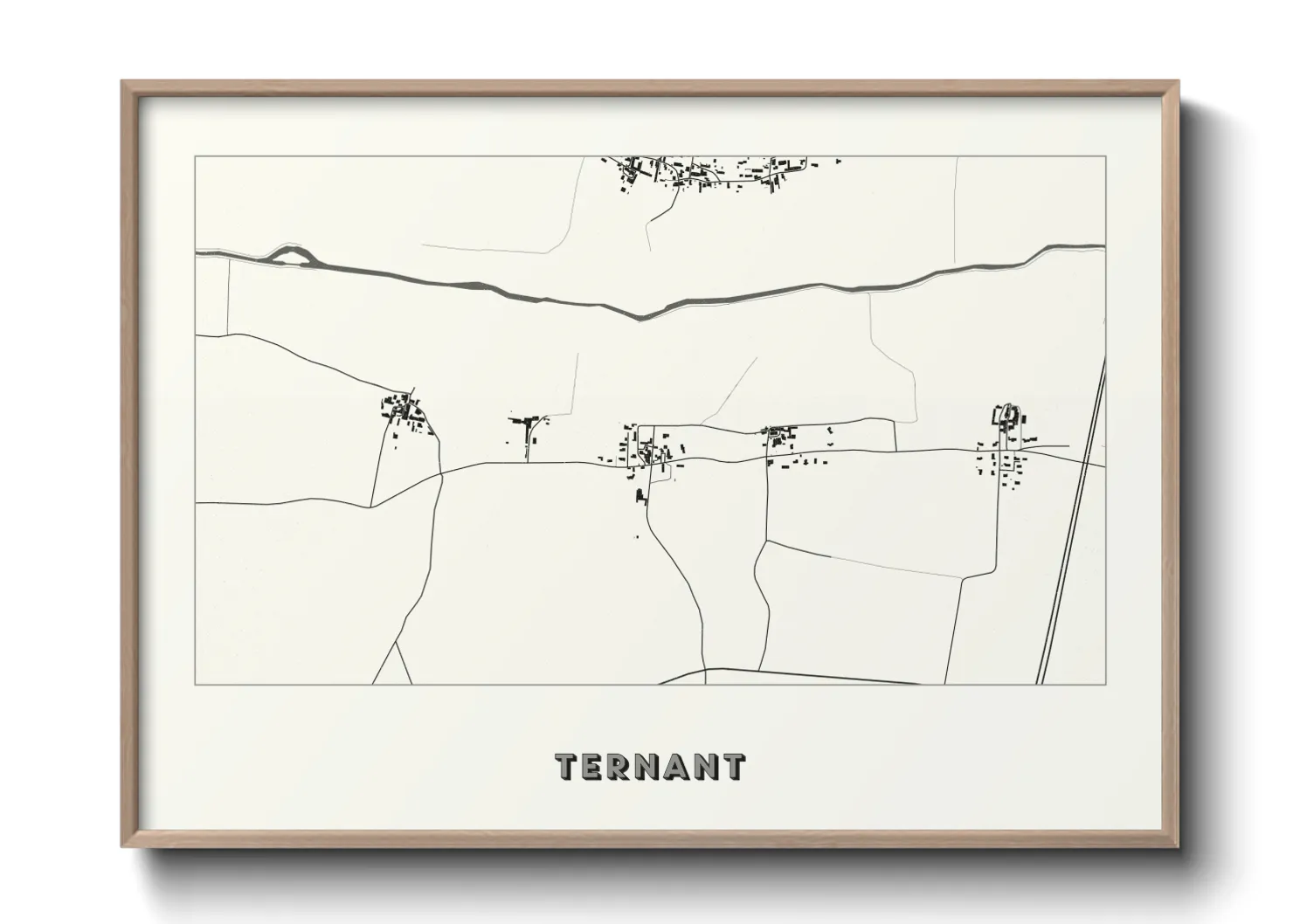 Une affiche de carte sur Ternant