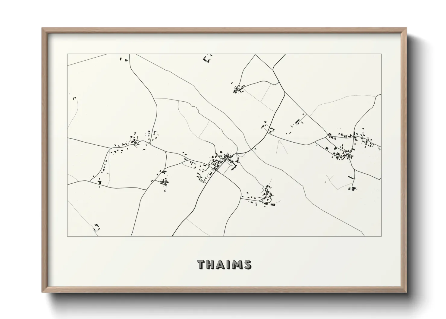 Une affiche de carte sur Thaims
