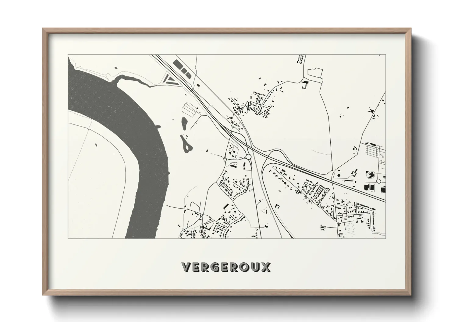 Une affiche de carte sur Vergeroux