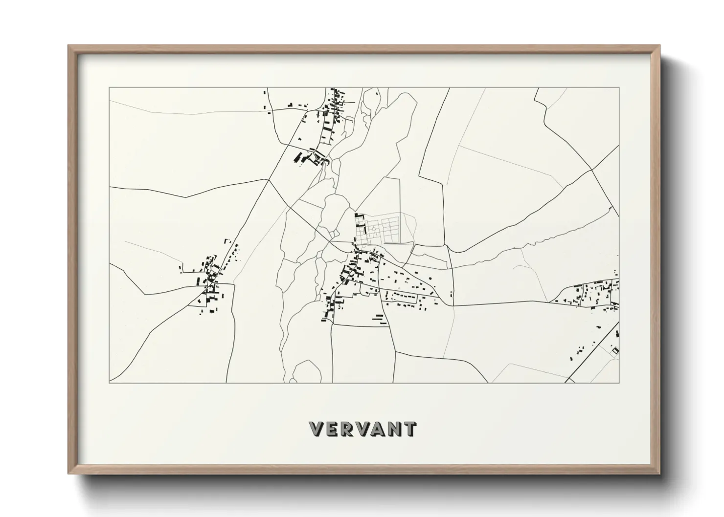 Une affiche de carte sur Vervant