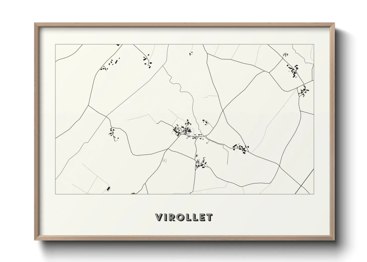 Une affiche de carte sur Virollet