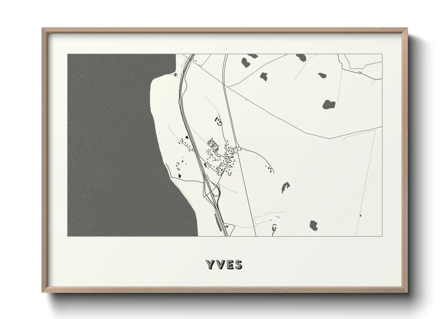 Une affiche de carte sur Yves