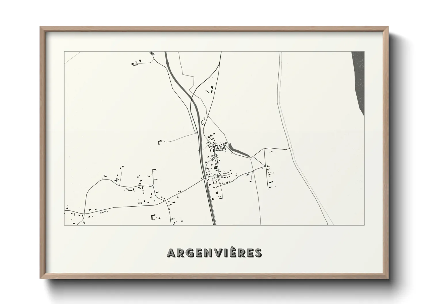 Une affiche de carte sur Argenvières