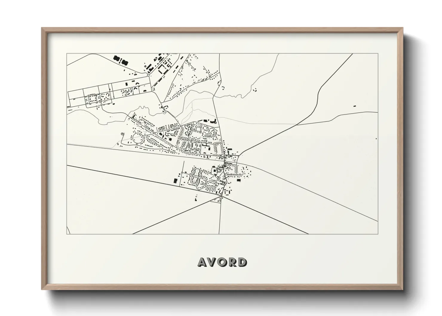 Une affiche de carte sur Avord
