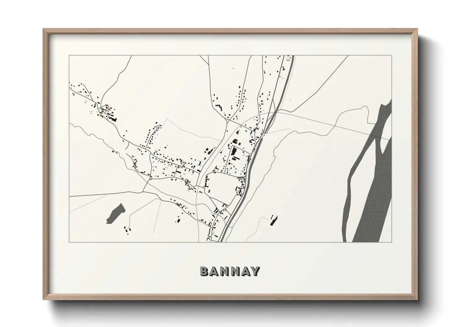 Une affiche de carte sur Bannay
