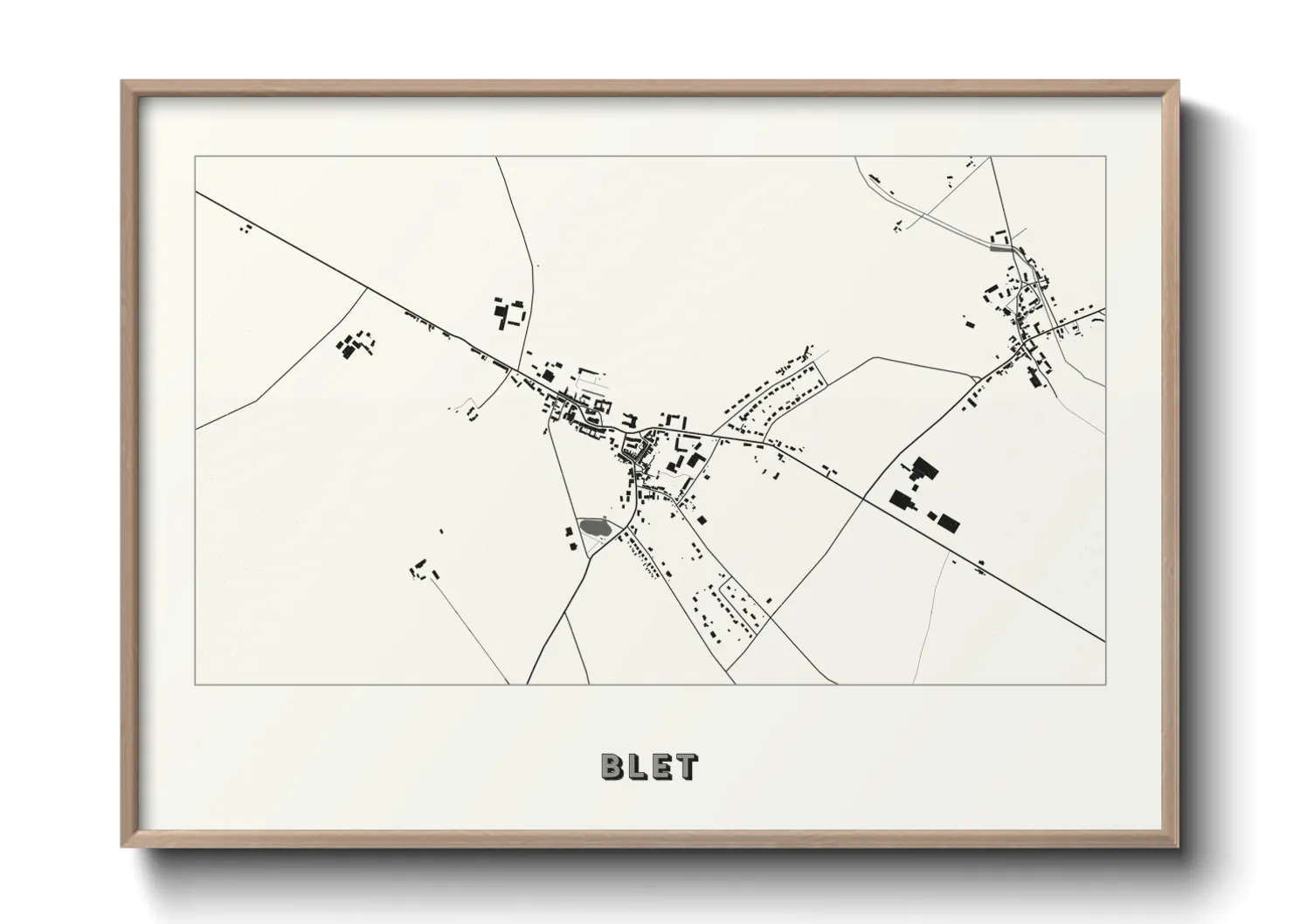 Une affiche de carte sur Blet