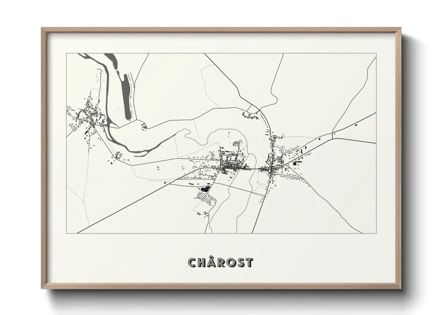 Une affiche de carte sur Chârost