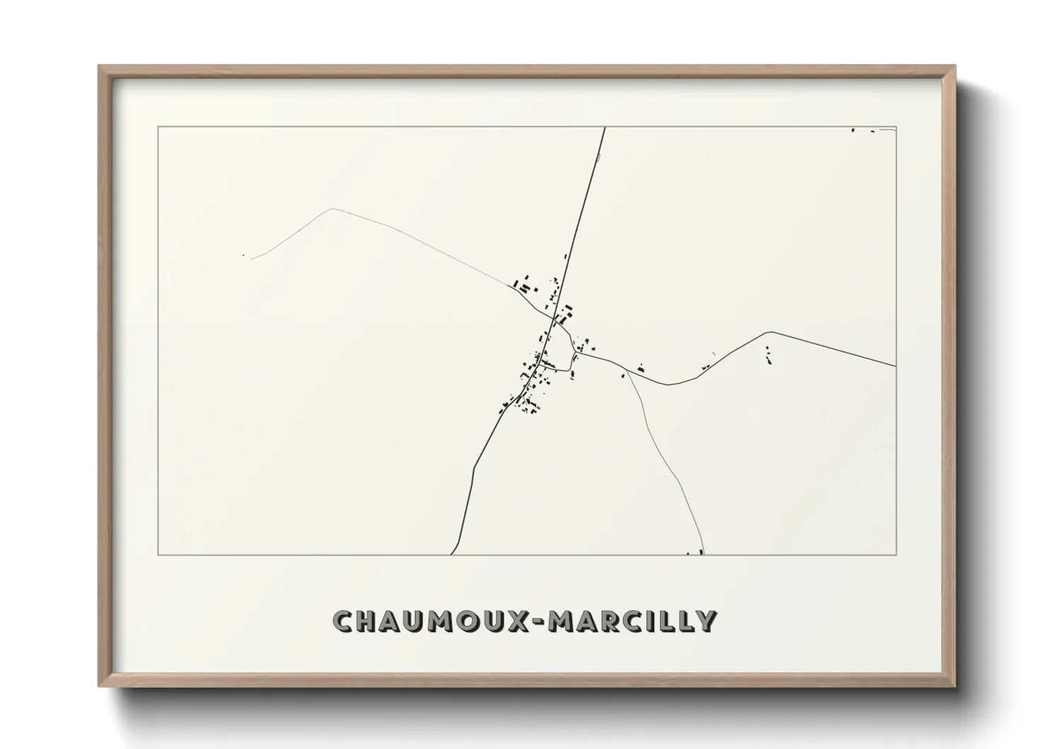 Une affiche de carte sur Chaumoux-Marcilly