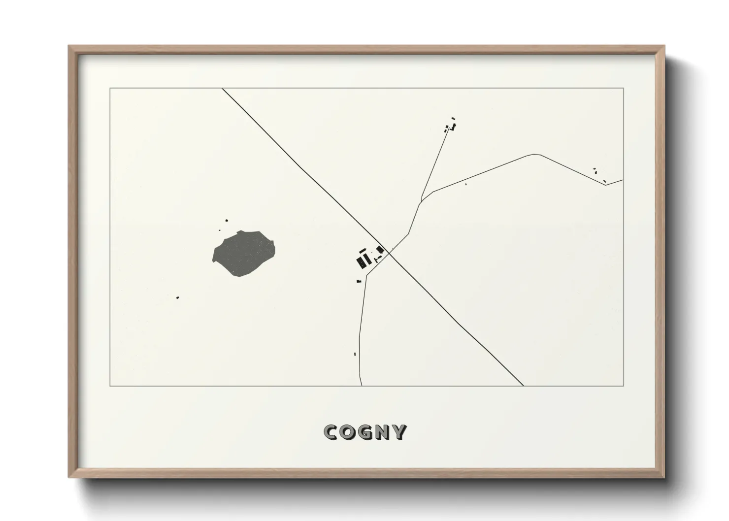 Une affiche de carte sur Cogny