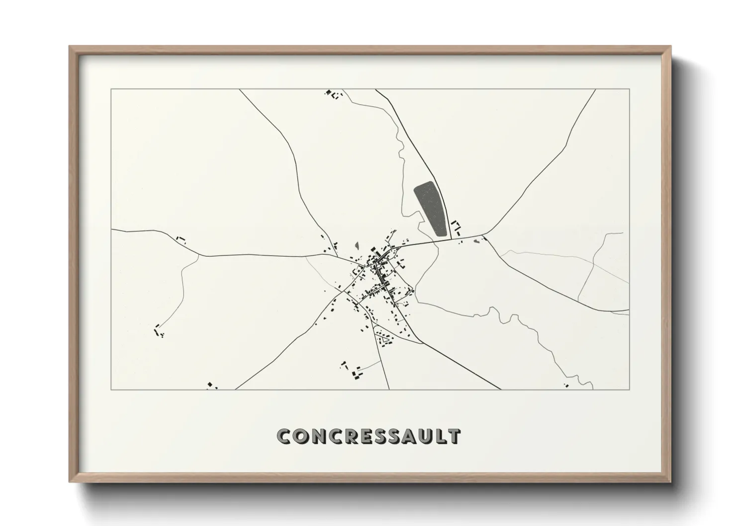 Une affiche de carte sur Concressault
