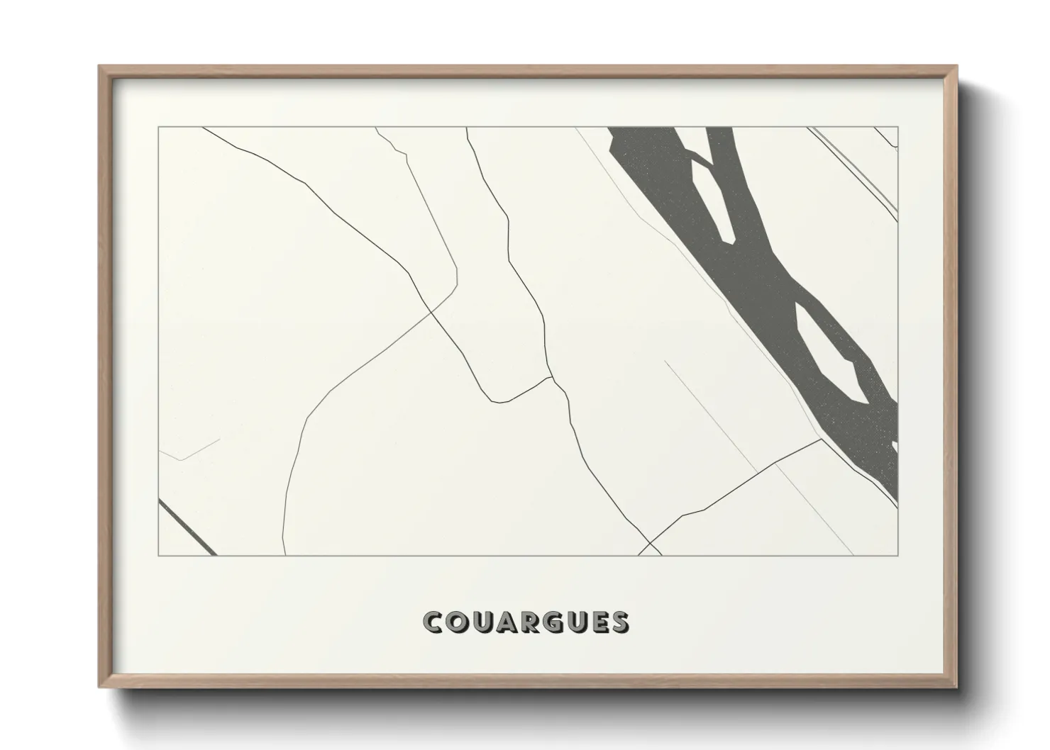 Une affiche de carte sur Couargues