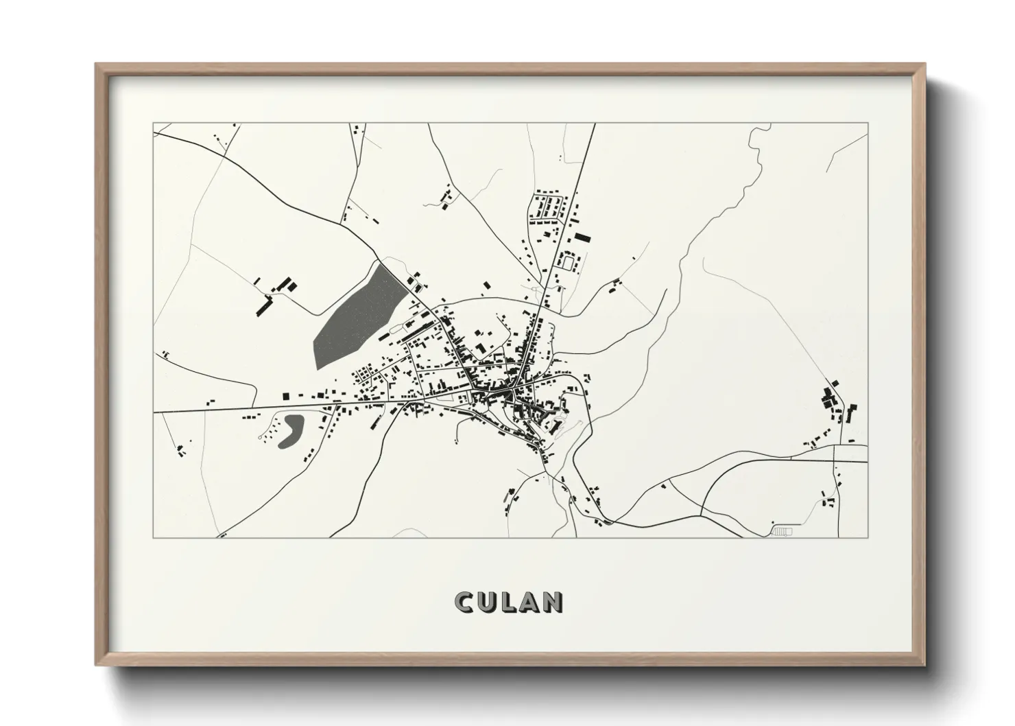 Une affiche de carte sur Culan