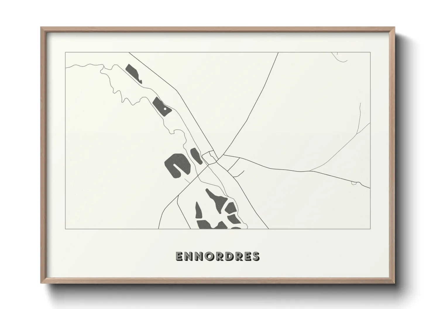 Une affiche de carte sur Ennordres