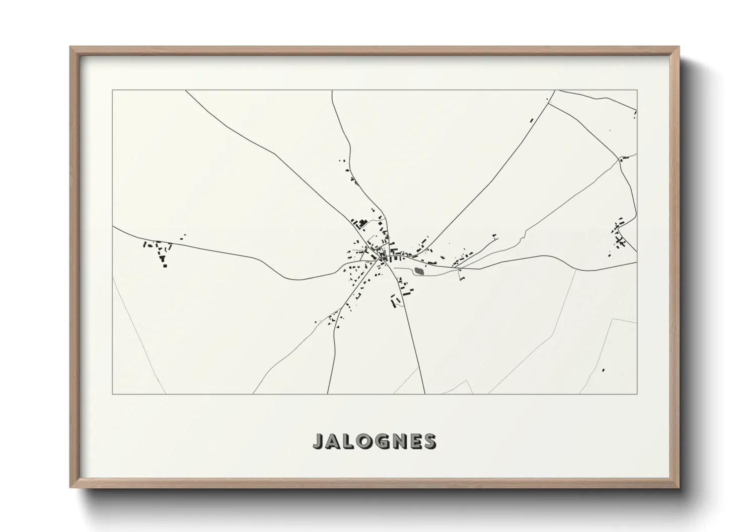Une affiche de carte sur Jalognes