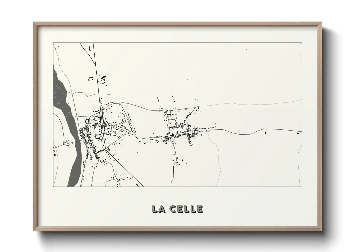 Une affiche de carte sur La Celle