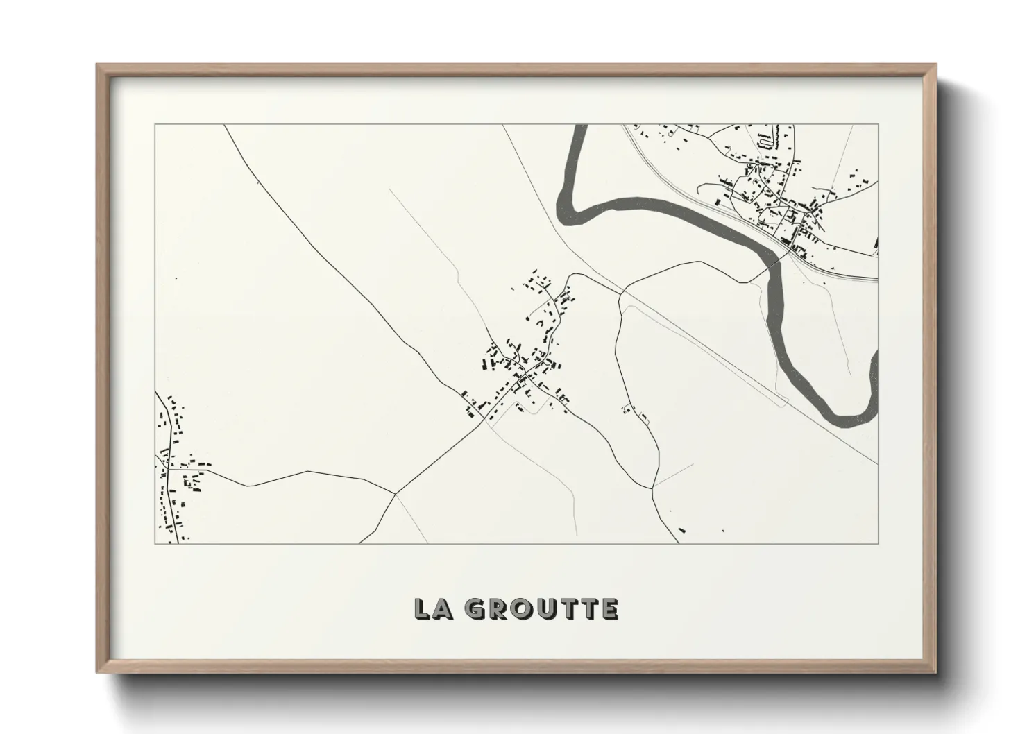 Une affiche de carte sur La Groutte