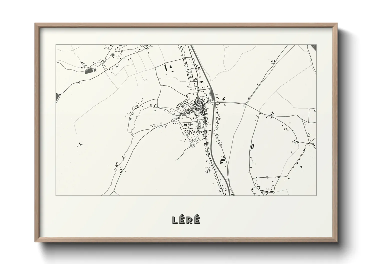 Une affiche de carte sur Léré