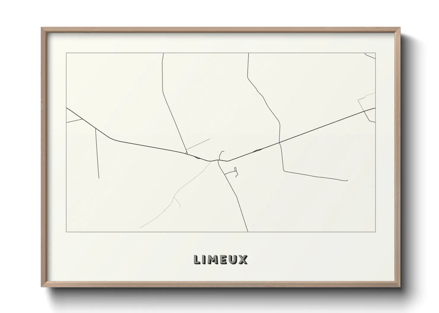 Une affiche de carte sur Limeux