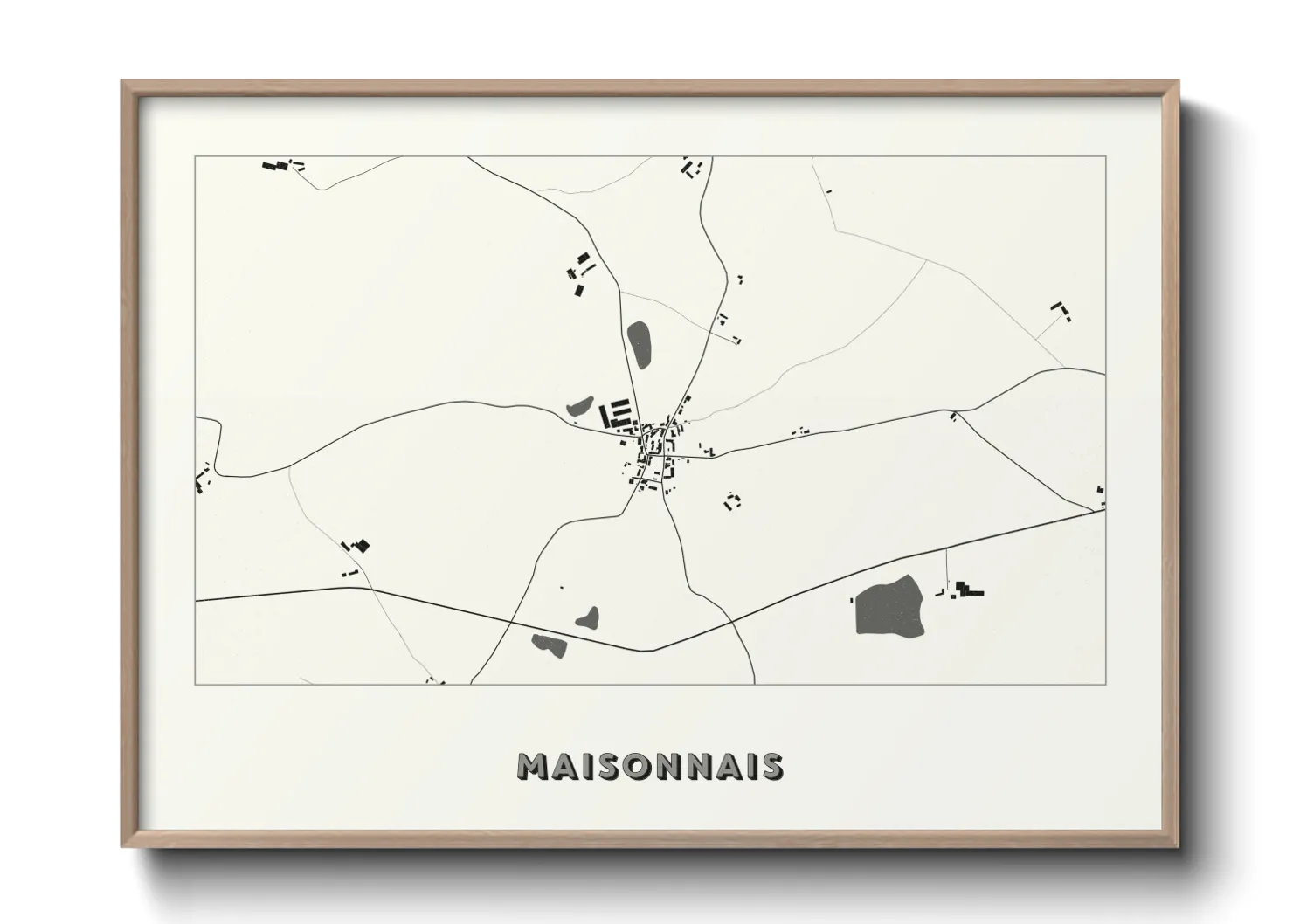 Une affiche de carte sur Maisonnais