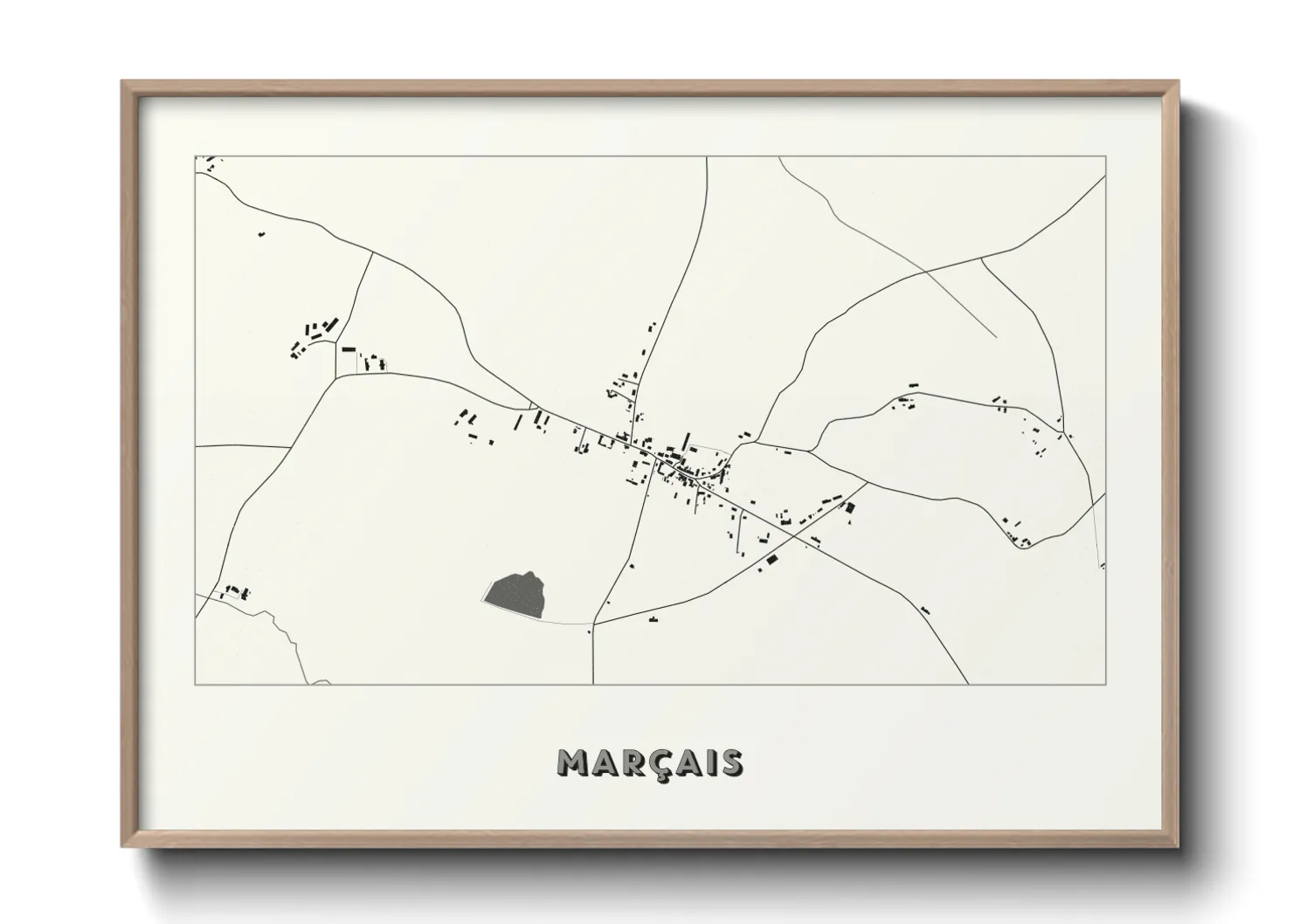 Une affiche de carte sur Marçais