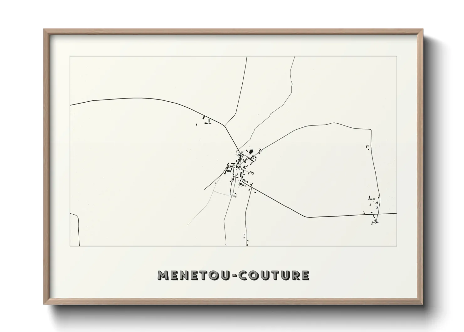 Une affiche de carte sur Menetou-Couture