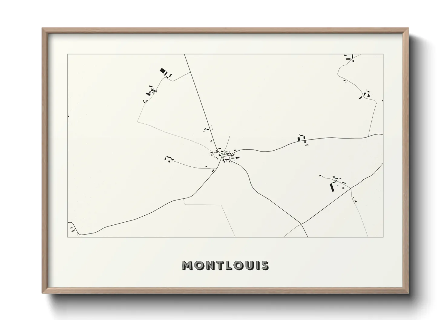Une affiche de carte sur Montlouis