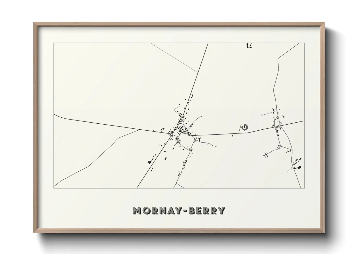 Une affiche de carte sur Mornay-Berry