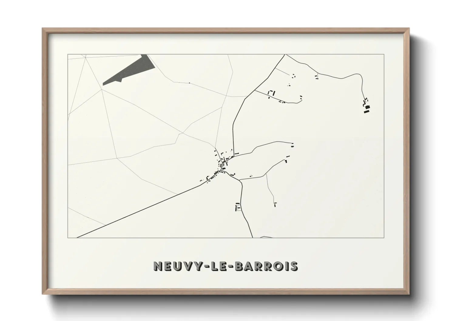 Une affiche de carte sur Neuvy-le-Barrois
