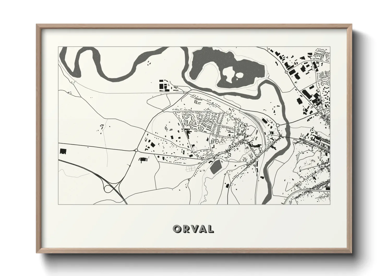 Une affiche de carte sur Orval