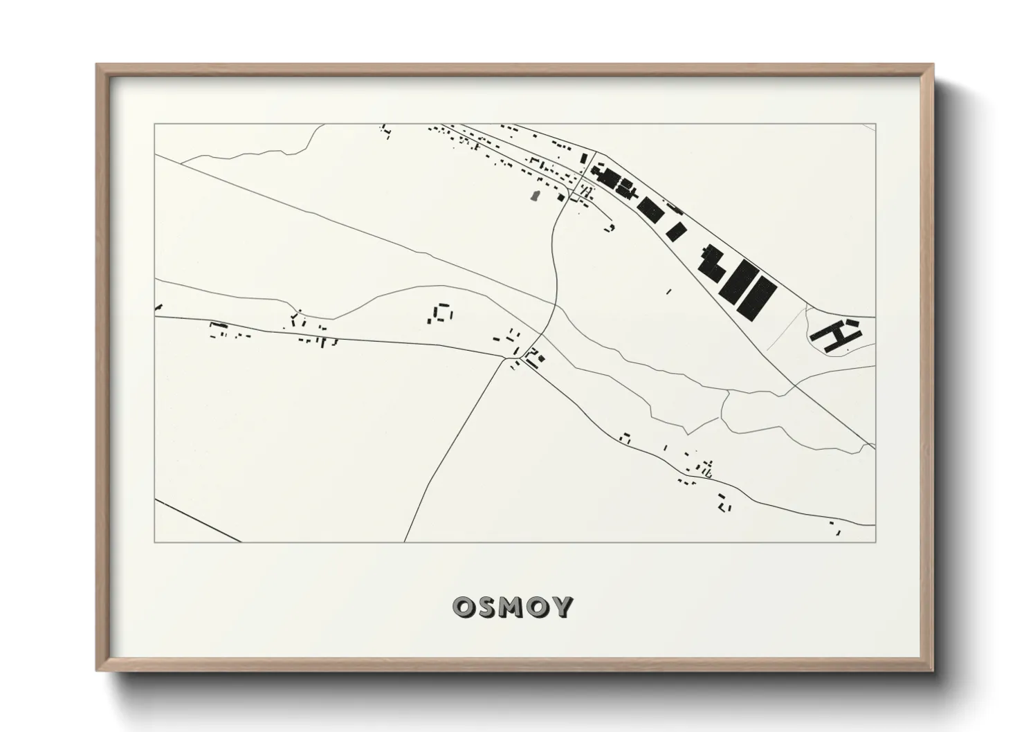 Une affiche de carte sur Osmoy