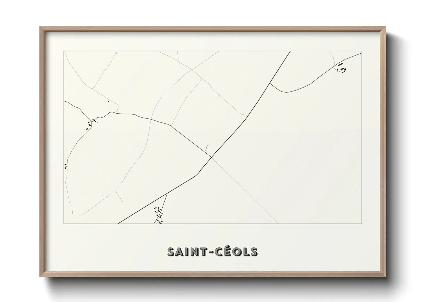 Une affiche de carte sur Saint-Céols
