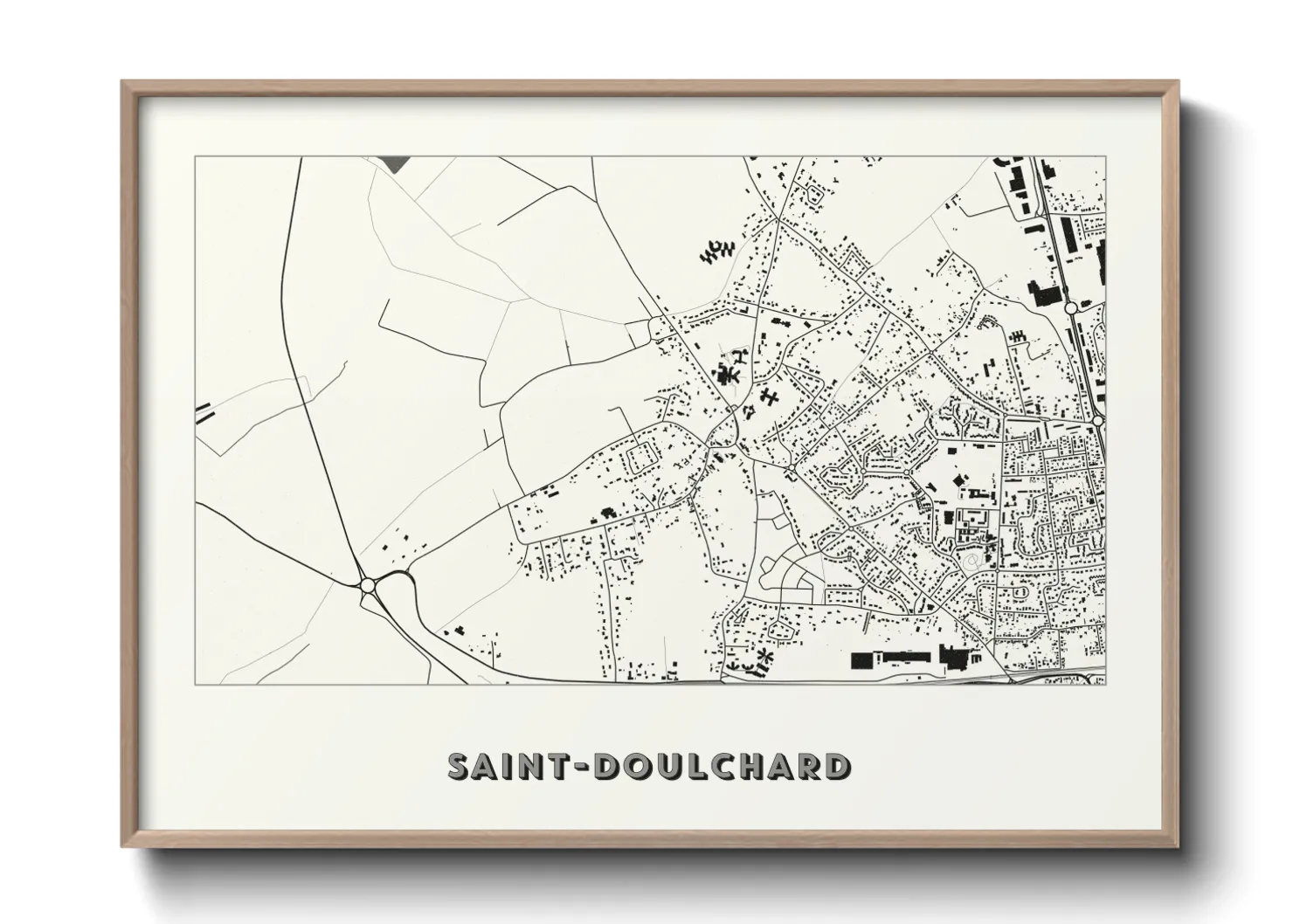Une affiche de carte sur Saint-Doulchard