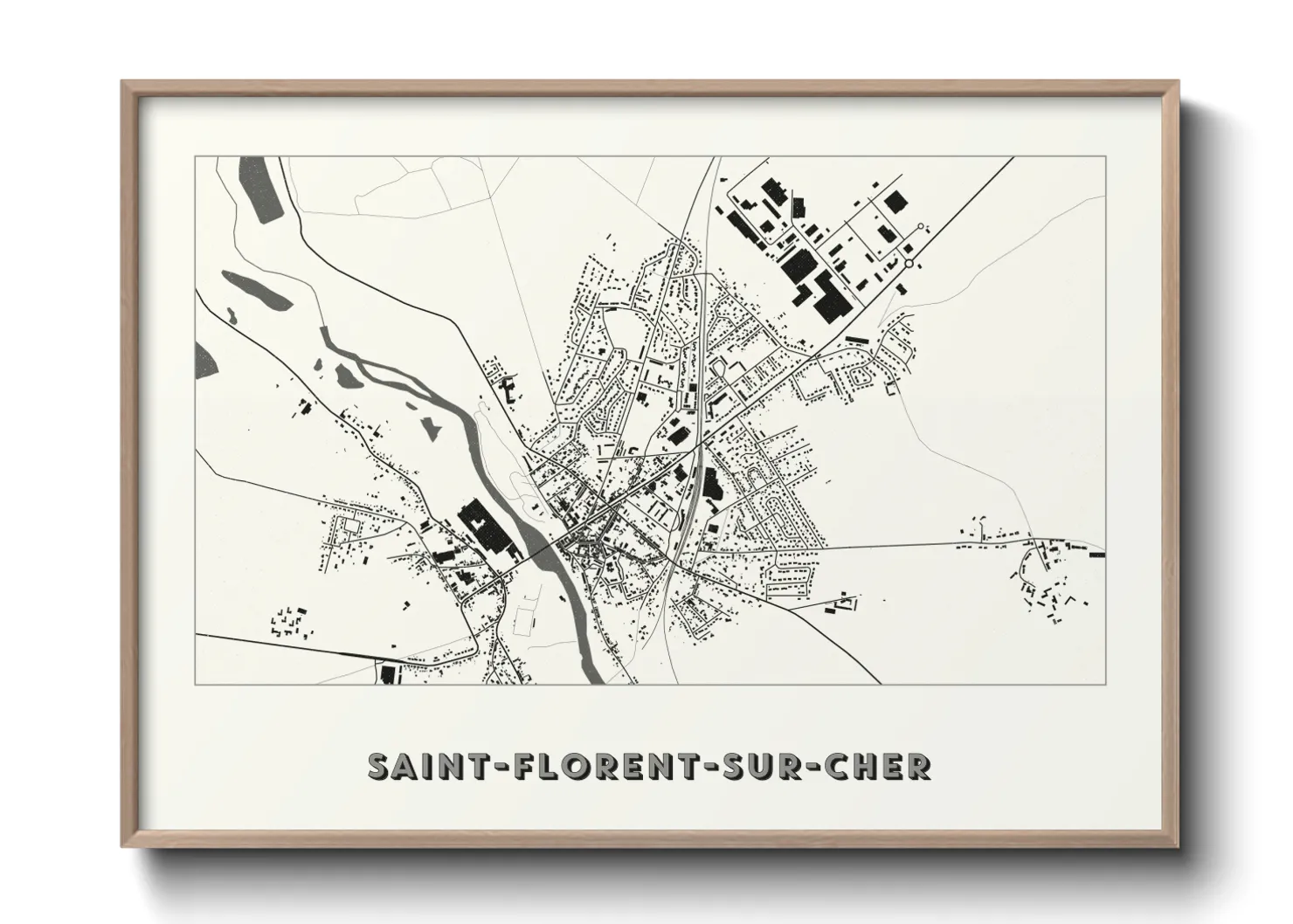 Une affiche de carte sur Saint-Florent-sur-Cher