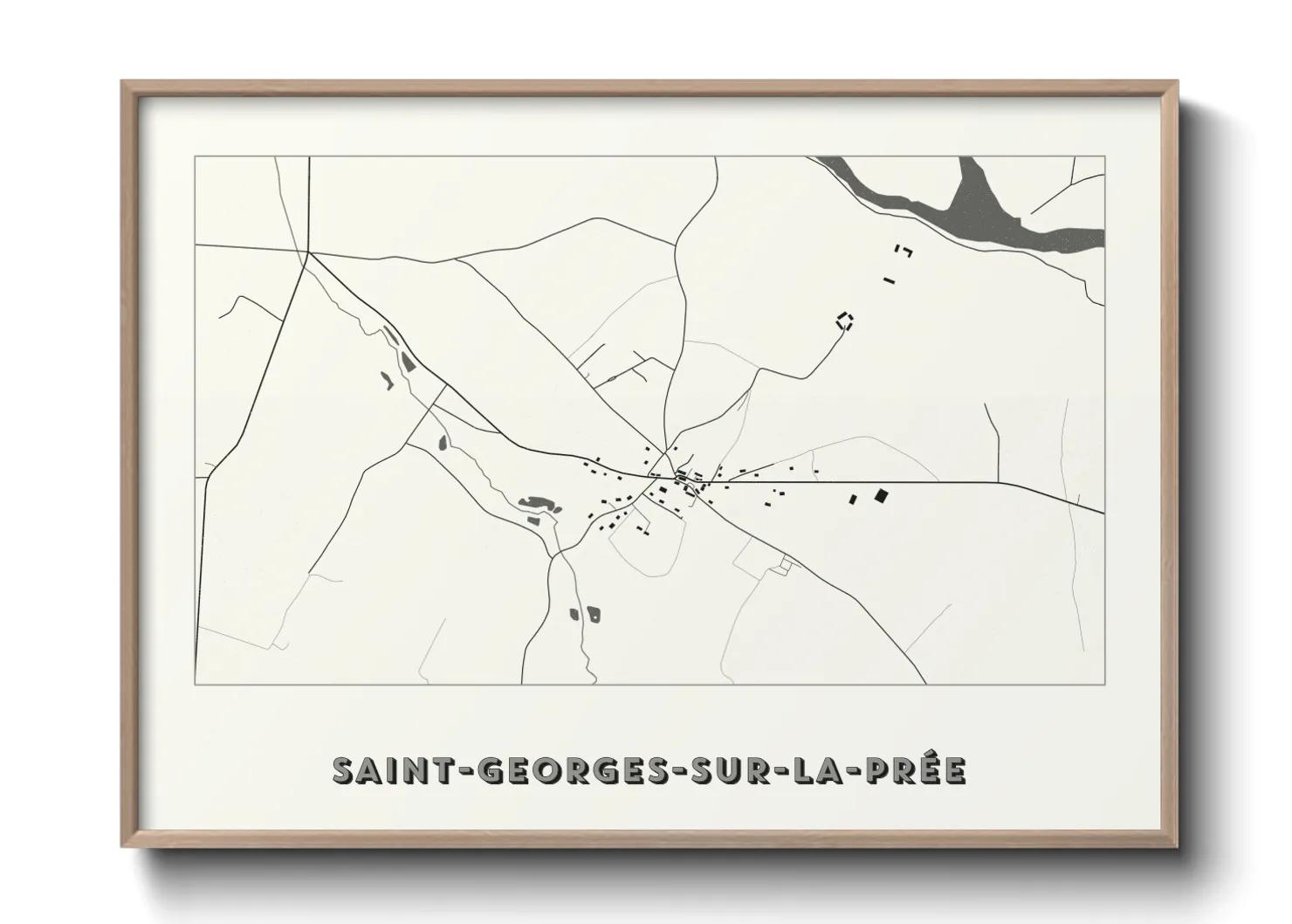 Une affiche de carte sur Saint-Georges-sur-la-Prée