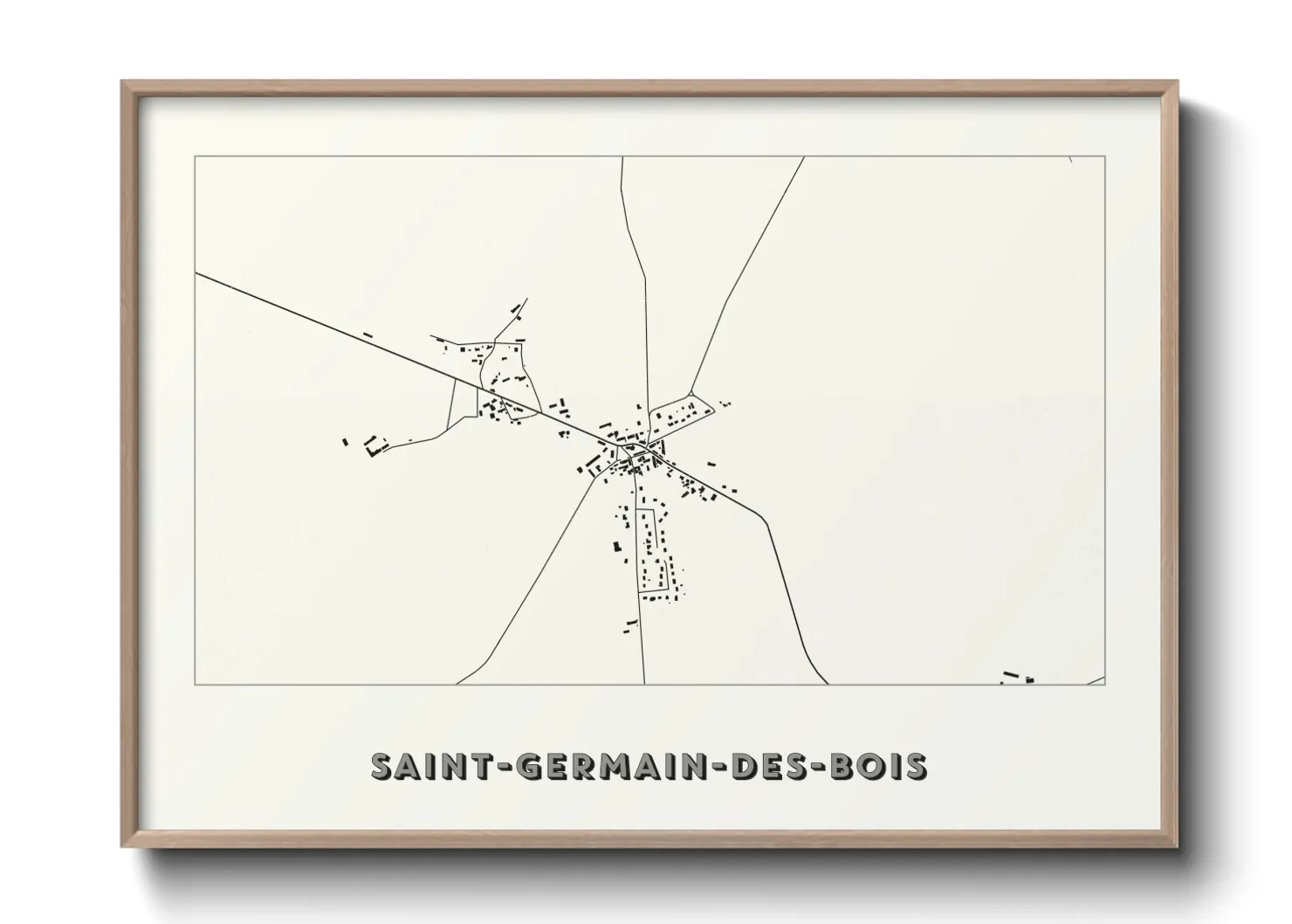Une affiche de carte sur Saint-Germain-des-Bois