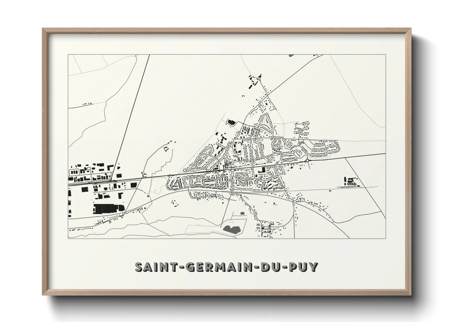 Une affiche de carte sur Saint-Germain-du-Puy