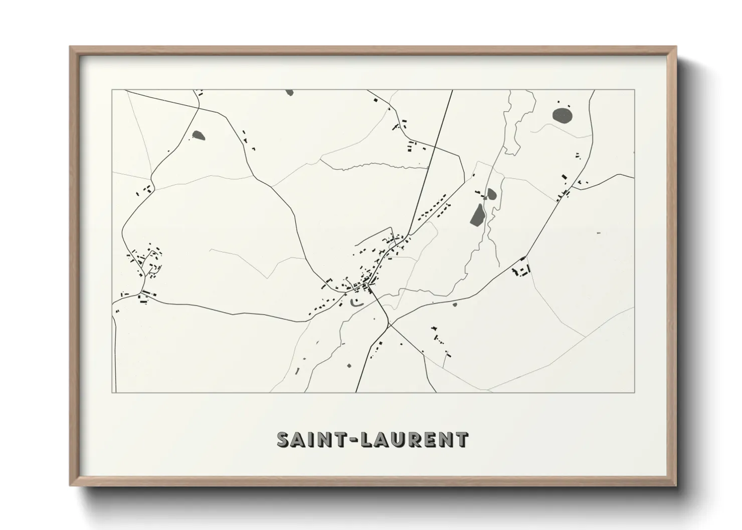 Une affiche de carte sur Saint-Laurent