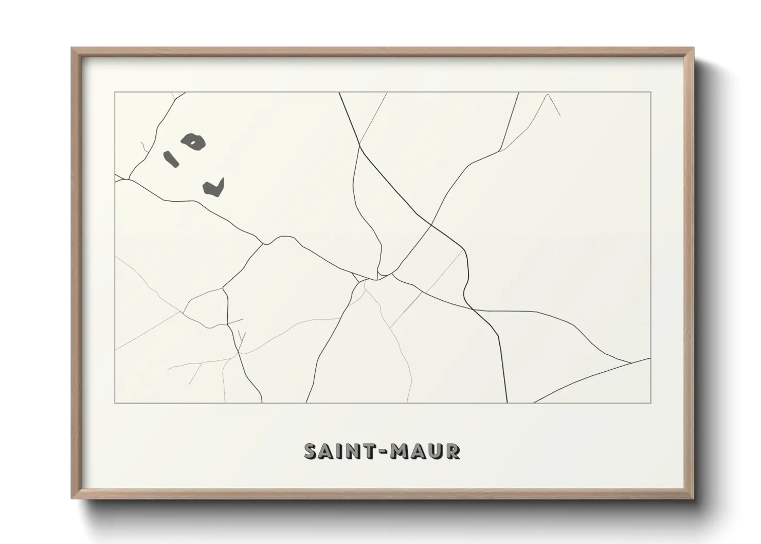 Une affiche de carte sur Saint-Maur