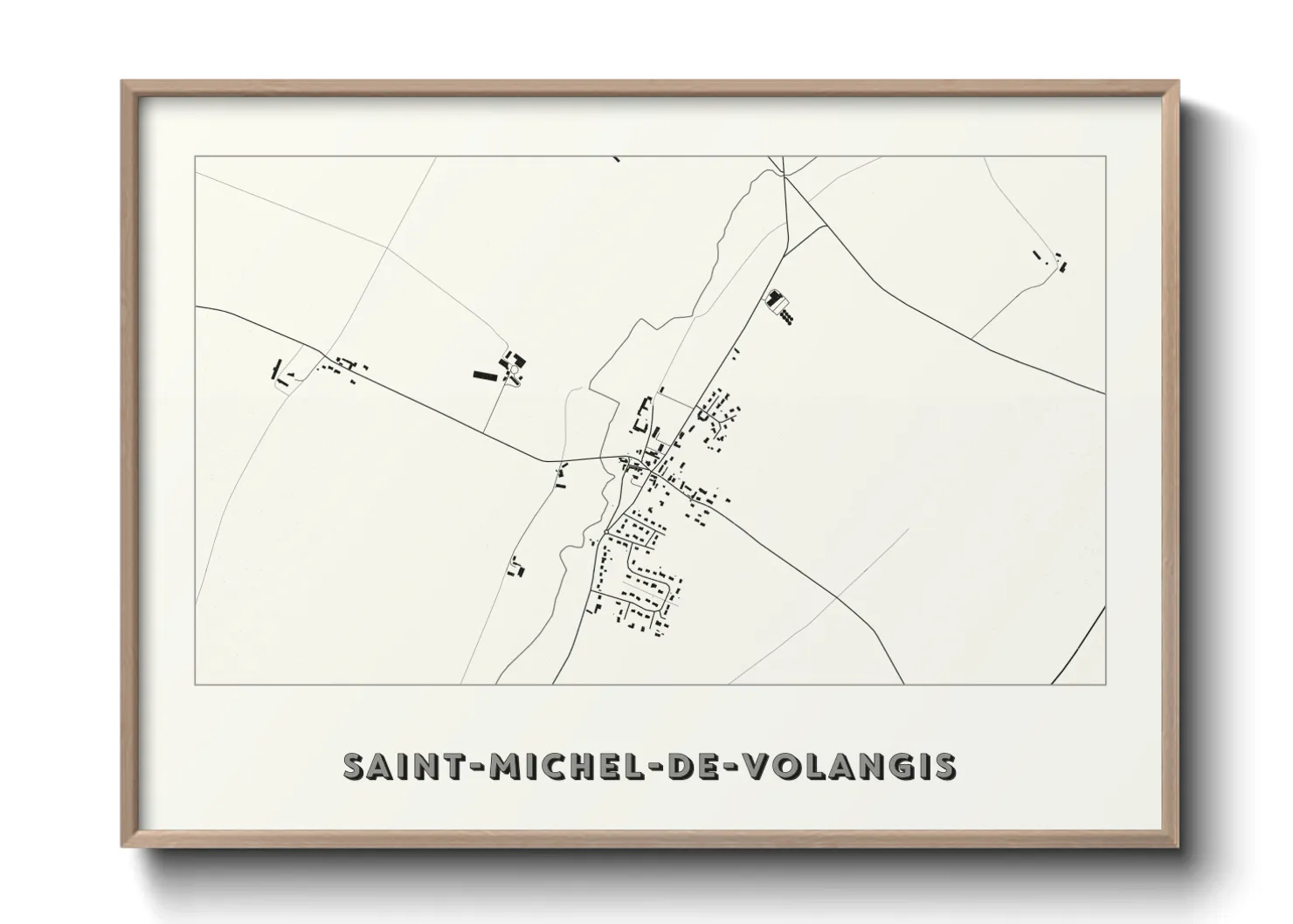 Une affiche de carte sur Saint-Michel-de-Volangis