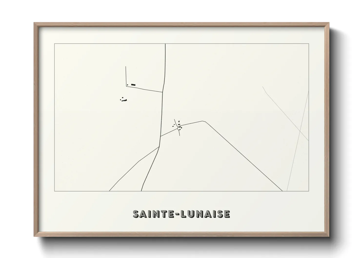 Une affiche de carte sur Sainte-Lunaise