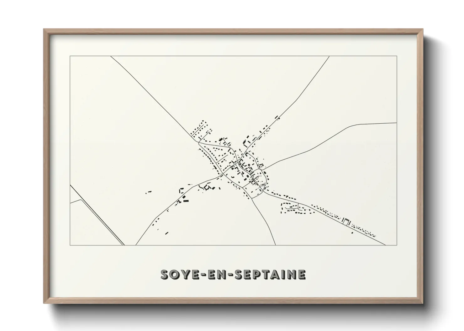 Une affiche de carte sur Soye-en-Septaine